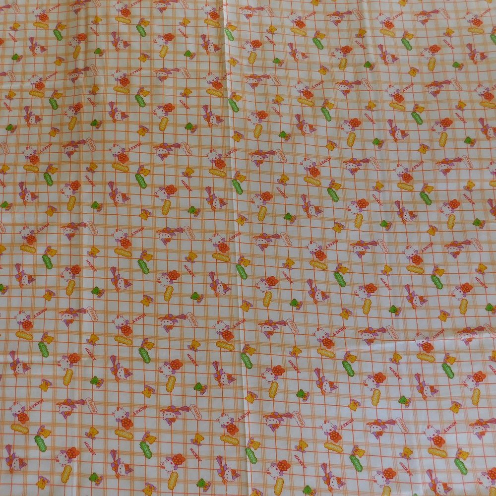 Hello Kitty Halloween witch graphic collectible kawaii novelty plaid fabric 2 yd - Picture 12 of 16